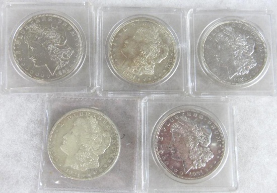 Lot (5) 1921 Morgan Silver Dollars