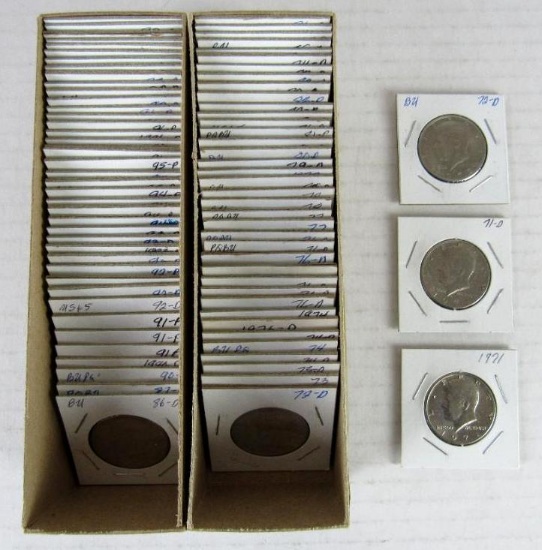 Estate Fresh Lot (82) 1970 - 2000 US Kennedy .50 Half Dollars