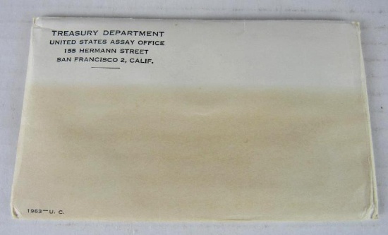 Sealed 1963 P & D Silver Mint UNC Sets in Original Envelope