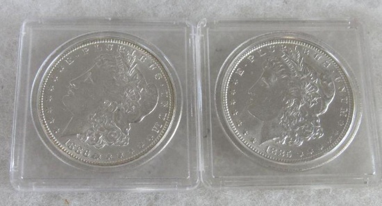 1885 & 1886 Morgan Silver Dollars