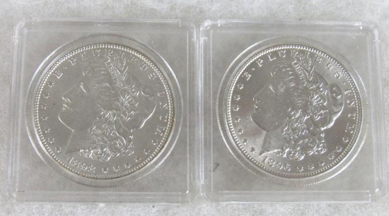 1896 & 1898 Morgan Silver Dollars