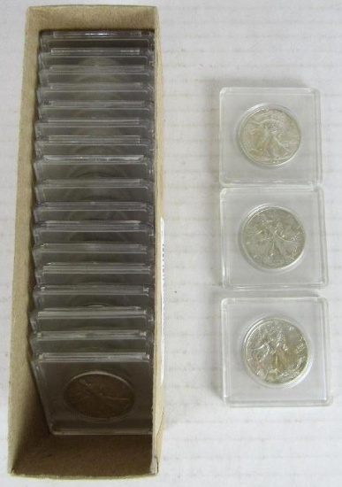 Lot (20) 1940's Walking Liberty Silver Half Dollars