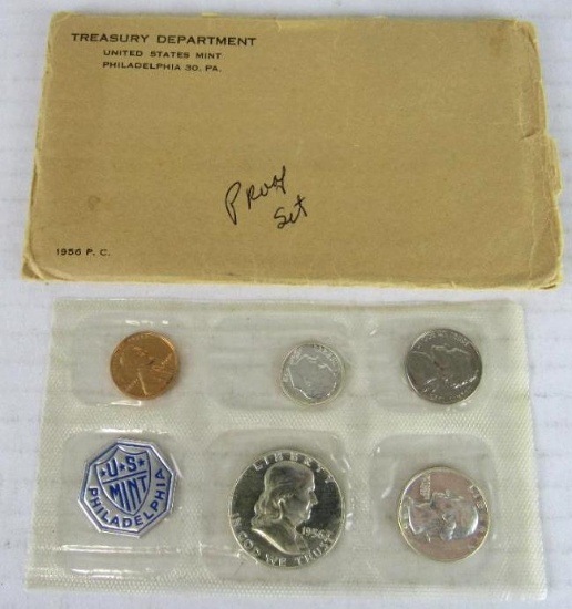 1956 P Silver Mint Proof Set in Original Envelope