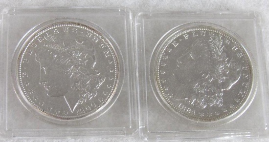 1884-O & 1900 Morgan Silver Dollars
