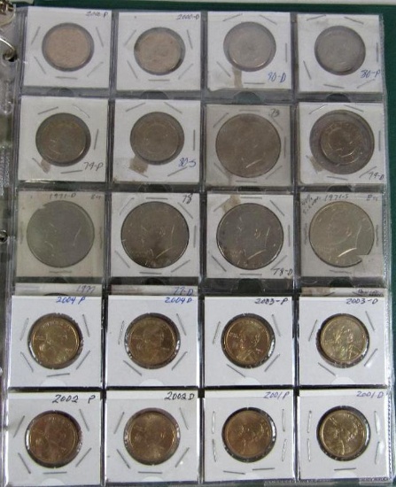 Lot (31) US Eisenhower, Sacagawea, & Susan B. $1.00 Dollar Coins