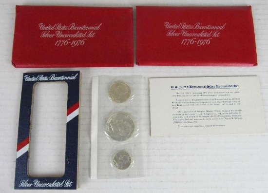 Lot (2) 1976 S Bicentennial Silver Mint UNC Sets in Original Envelope