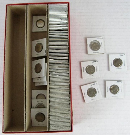 Huge Collector Box (100+) 2000 - 2005 US Roosevelt Dimes .10
