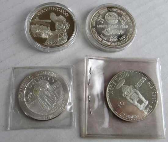 (3) .999 Pure Silver 1oz. Rounds + 1 .900 Silver Round