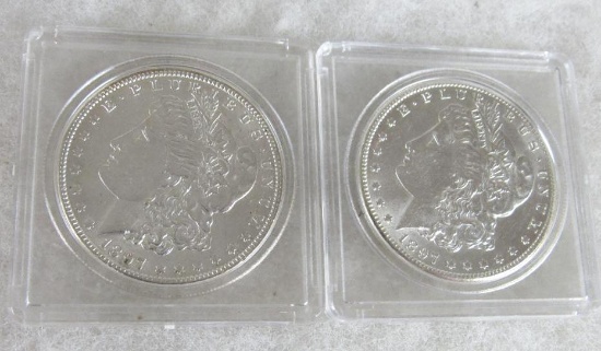 1897 & 1897-S Morgan Silver Dollars