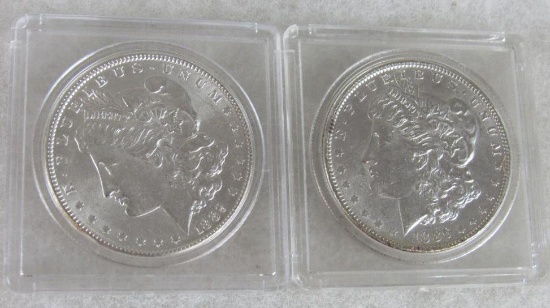 1886 & 1889 Morgan Silver Dollars