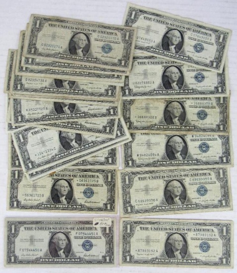 Lot (22) 1957 Series $1 Silver Certificate Notes