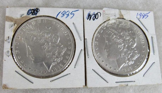 (2) 1885 Morgan Silver Dollars