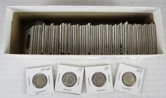 Lot (60) Mixed Date 1946-1964 Silver Roosevelt Dimes