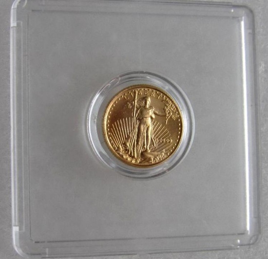 1999 US Gold $5.00 Eagle 1/10 oz Gold Coin