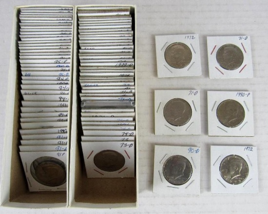 Estate Fresh Lot (82) 1970 - 2000 US Kennedy .50 Half Dollars