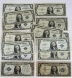 Lot (15) 1928, 1934, 1935 $1 Washington Silver Certificate Notes