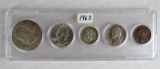 1963 US Silver Coin Set in Whitman Holder (Uncirculated)