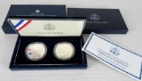 Box Set (2) 2001 Smithsonian American Buffalo US Silver Proof Bullion Coins MIB .999
