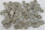 Lot (150) Mixed Date Silver Mercury Dimes (15.00 Face Value)