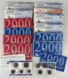 Lot (9) 2000 - 2001 Sealed P & D US Mint Coin Sets