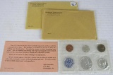 Lot (2) 1962 & 1963 P Silver Mint Proof Sets in Original Envelope