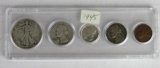 1945 US Silver Coin Set in Whitman Holder (Circulated)