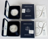 Lot (2) 2005 US Silver Eagle Bullion Coins MIB .999