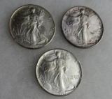 Lot (3) 1992 & 1993 US .999 Silver Eagle Dollar Coins