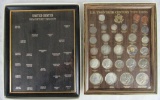Framed Set US 20th Century Type Coins w/ 90% Silver (Over $5.00 Face in Silver)
