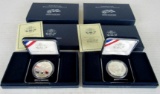 Lot (2) 2004 Lewis & Clark US Mint Silver Proof Dollars MIB