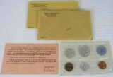 Lot (2) 1963 & 1964 P Silver Mint Proof Sets in Original Envelope