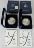 Lot (2) 2005 & 2006 US Silver Eagle Bullion Coins MIB .999