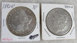 1887-O & 1892-O Morgan Silver Dollars