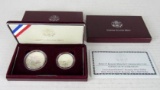 1998 Robert F & John F Kennedy US Silver Dollar & Half Coin Set MIB