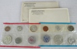 Lot (2) 1962 P& D Silver Mint UNC Sets in Original Envelope