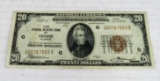 1929 Federal Reserve $20 Bank Note- Chicago Illinois