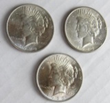 1922, 1923, 1923 Silver Peace Dollars