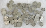 Lot (91) Mixed Date Silver Roosevelt Dimes 1950's ($9.10 Face Value)