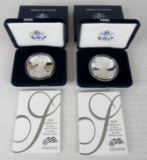 Lot (2) 2007 US Silver Eagle Bullion Coins MIB .999