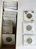 Lot (35) Mixed Date Standing Liberty & Washington Silver Quarters