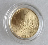 Beautiful 2002 Olympic Winter Games $5.00 Gold Uncirculated Coin