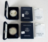 Lot (2) 2003 US Silver Eagle Bullion Coins MIB .999