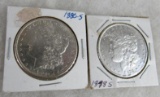 1878-S & 1880-S Morgan Silver Dollars