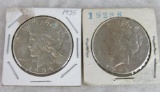 1928-S & 1935 Peace Silver Dollars