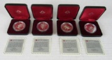 Lot (4) 1985 Canadian Proof Silver Dollars