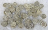 Lot (57) Mixed Date Silver Mercury Dimes High Grade