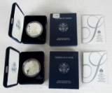 Lot (2) 2004 US Silver Eagle Bullion Coins MIB .999