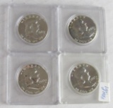 1957, 1958, 1959, 1969 Proof Silver Franklin Half Dollars