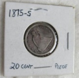 1875 S Silver US Seated Liberty .20 Twenty Cent Piece