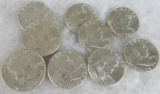 Lot (9) 1963 Franklin Silver Half Dollars High Grade
